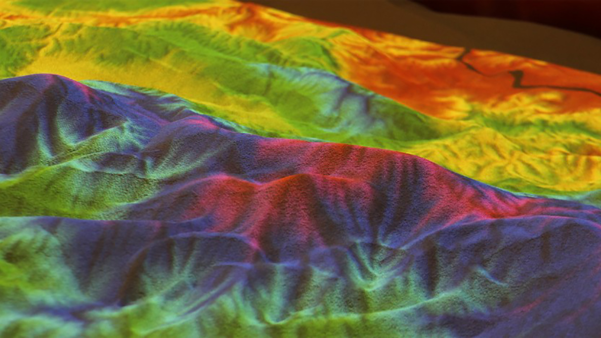 3D color model of landscape