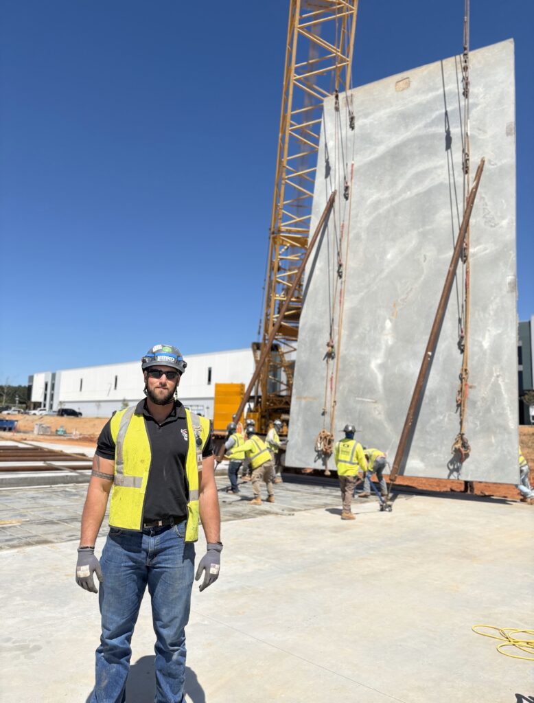 Tyler Bailey at work with Lithko Contracting.
